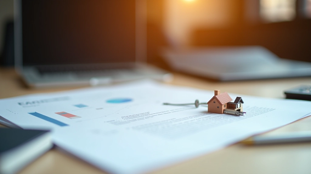 Bausparvertrag-Dokumente auf einem Schreibtisch mit Immobilienschlüssel