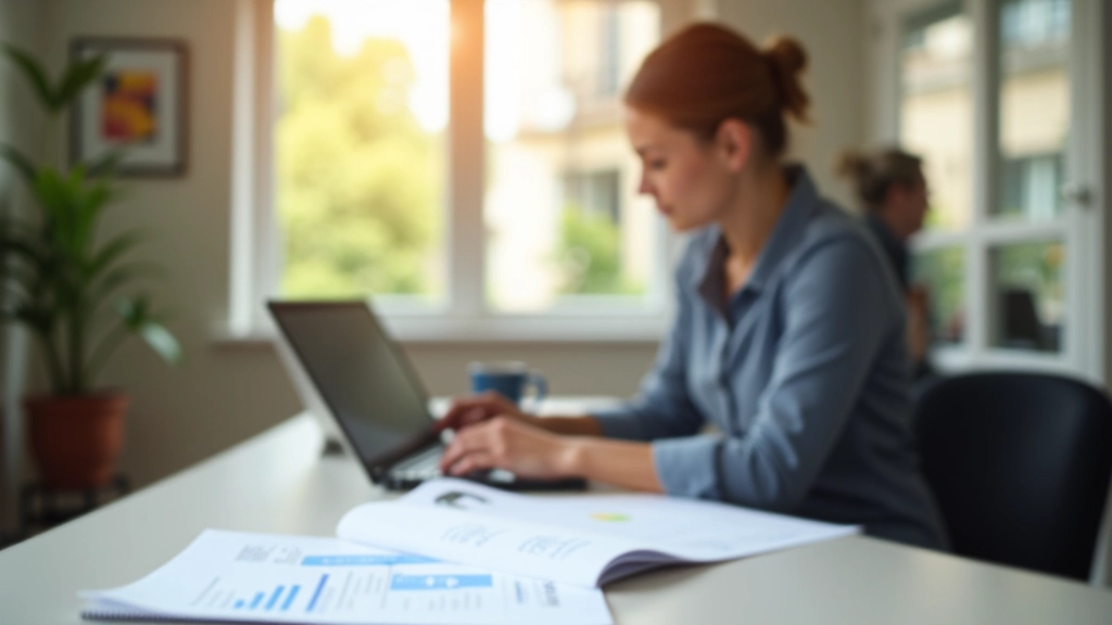 Person sitzt mit Laptop und Notizen zum Thema finanzielle Planung